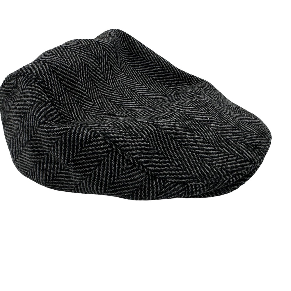 Boston Scally Co UFC Flat Cap Mens M/L Grey Herringbone Newsboy Hat‎